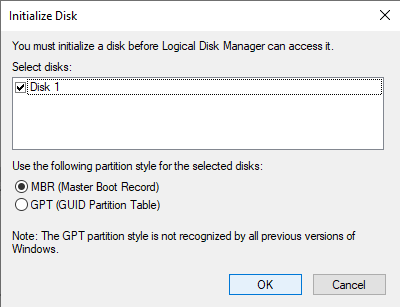 Partitioning disk space.