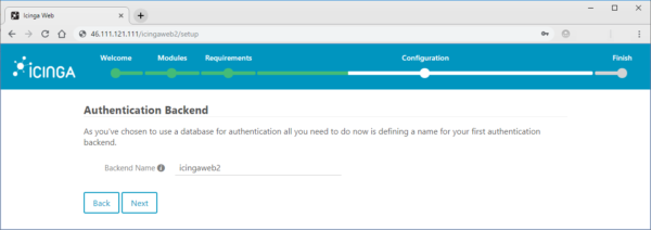 Define a name for the authentication database