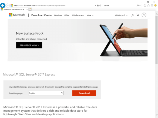 sql server express download