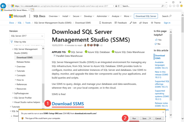 How Do I Install Sql Server Management Studio 18