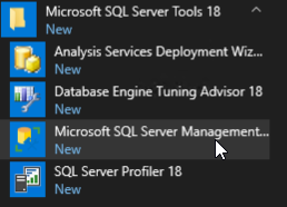 sql server management studio 18