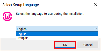Choosing a language for the entire installation process