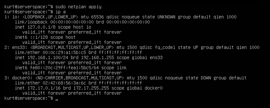 Controlla di nuovo la configurazione ip