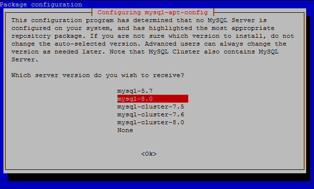 Choose MySQL Server & Cluster