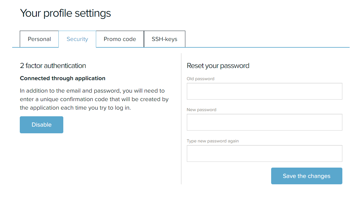 Connecting two-factor authentication