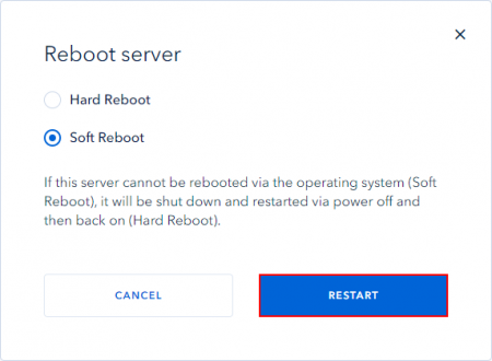 Reboot server