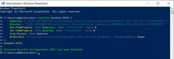 Paste the script in PowerShell