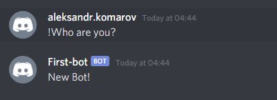 Checking the work of a new bot