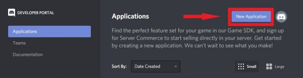 New Application button