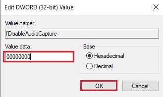 Changing value on eight zeros