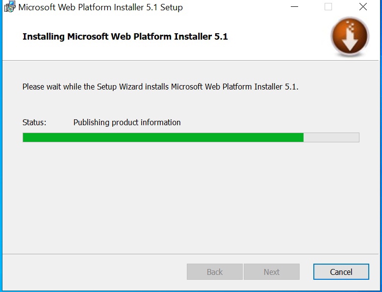The Web Platform Installer wizard will start