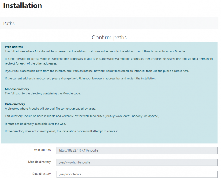 Installing Moodle on an Ubuntu 20.04 server Serverspace.io