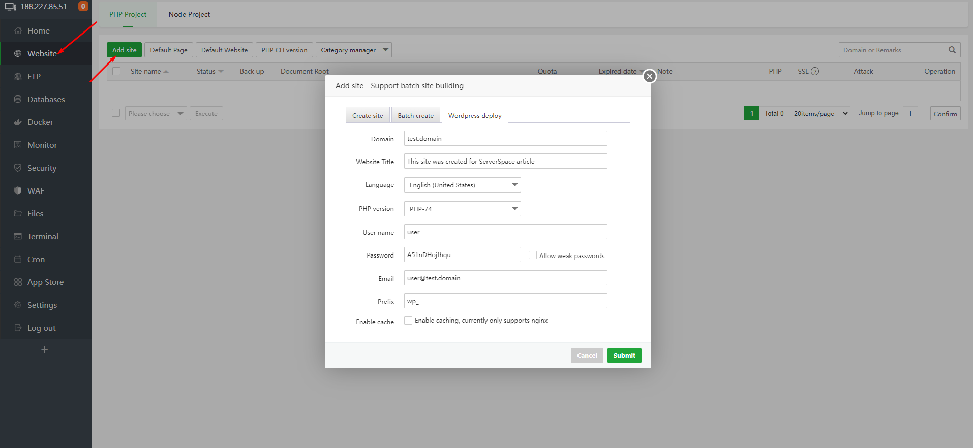 Error when applying SSL - aaPanel - Hosting control panel. One-click  LAMP/LEMP.