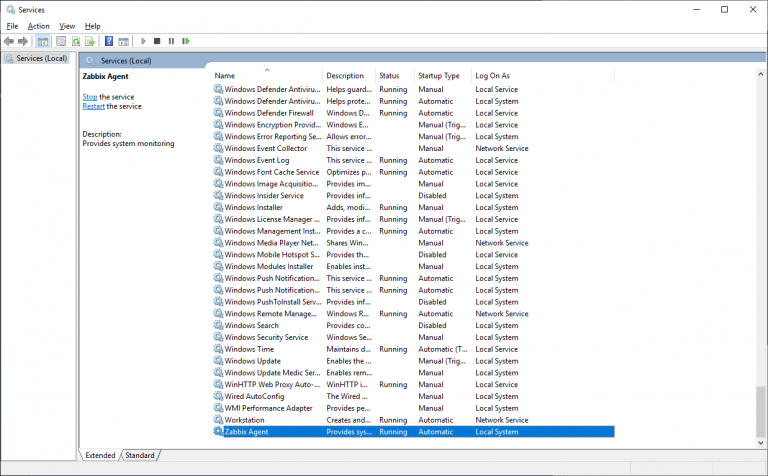 Installing Zabbix agent on Windows