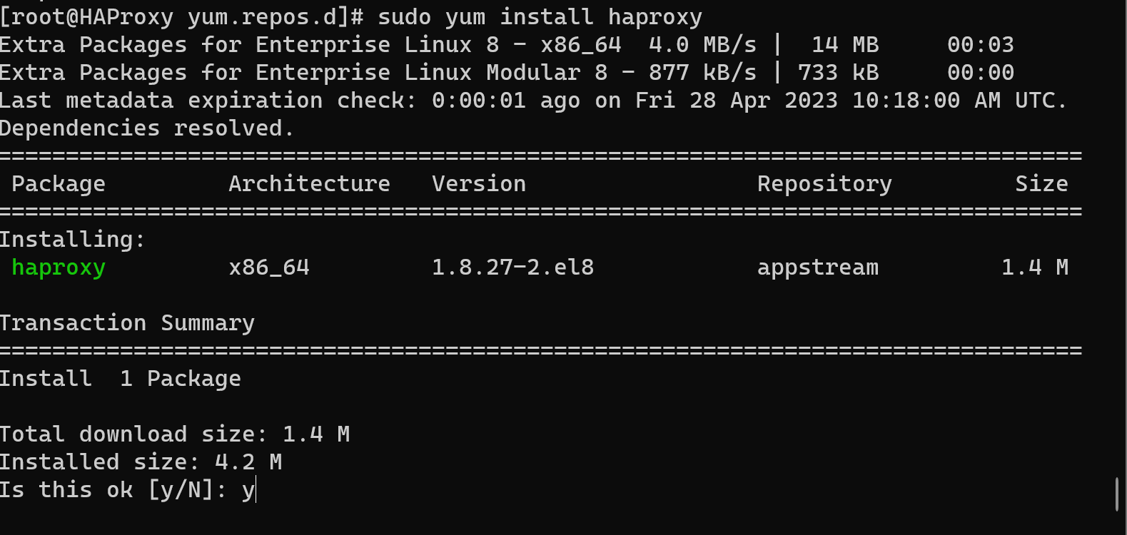 Install haproxy