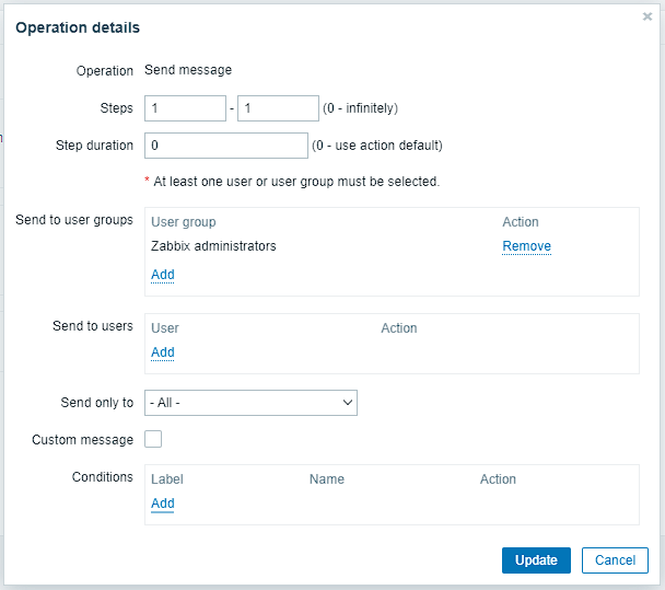 Zabbix operation details