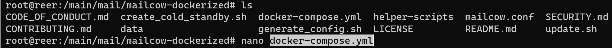 Config of Docker