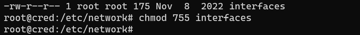 Numeric chmod