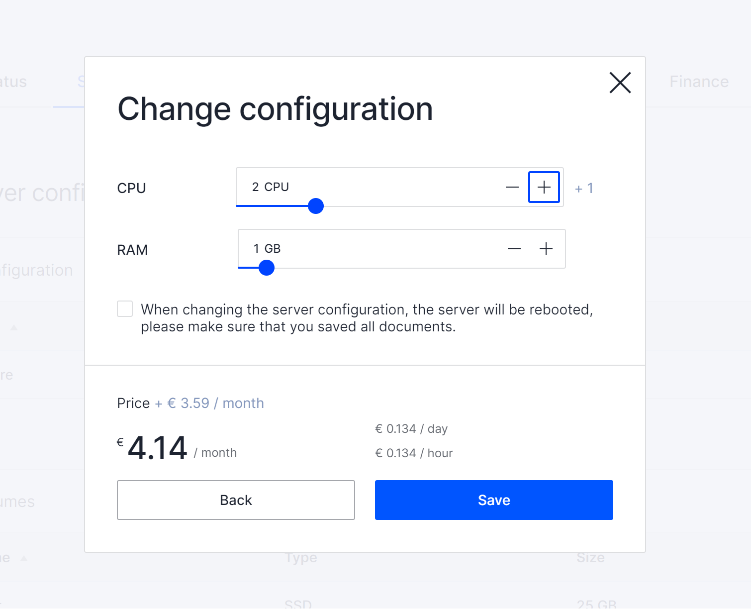 Change config