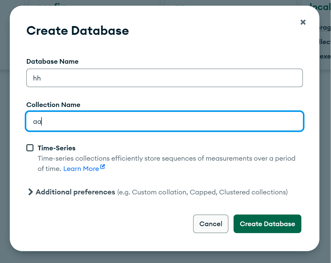 Creation DB with GUI