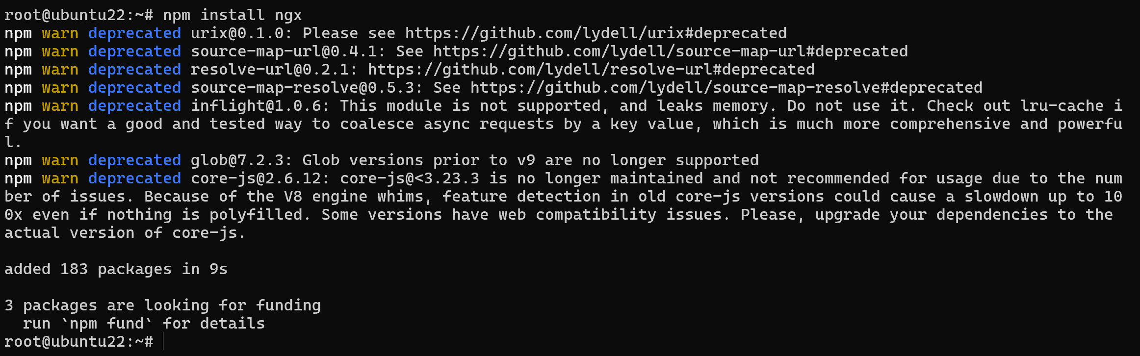 Install packets
