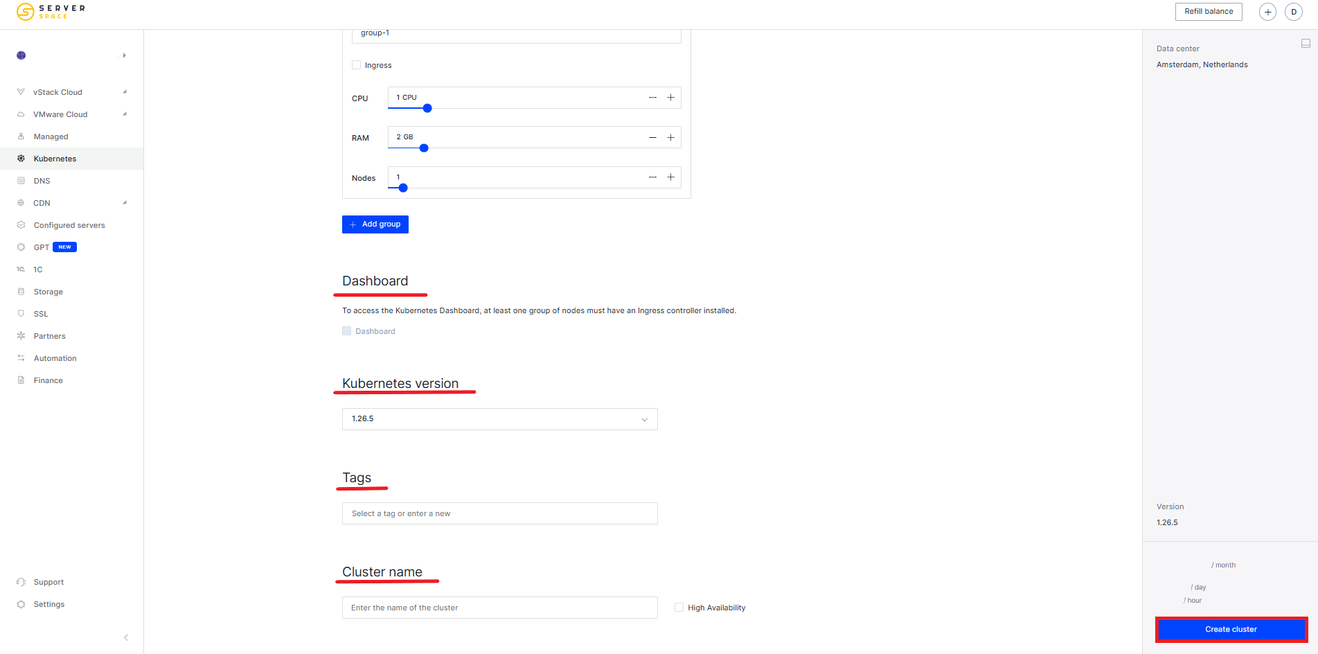 Kubernetes settings 2