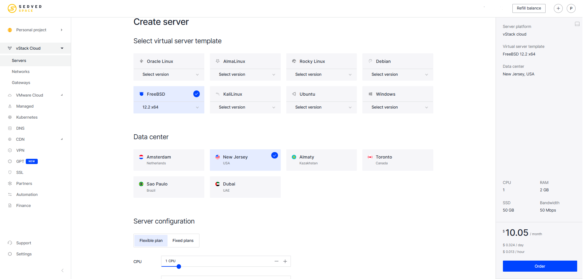 Creating vStack server