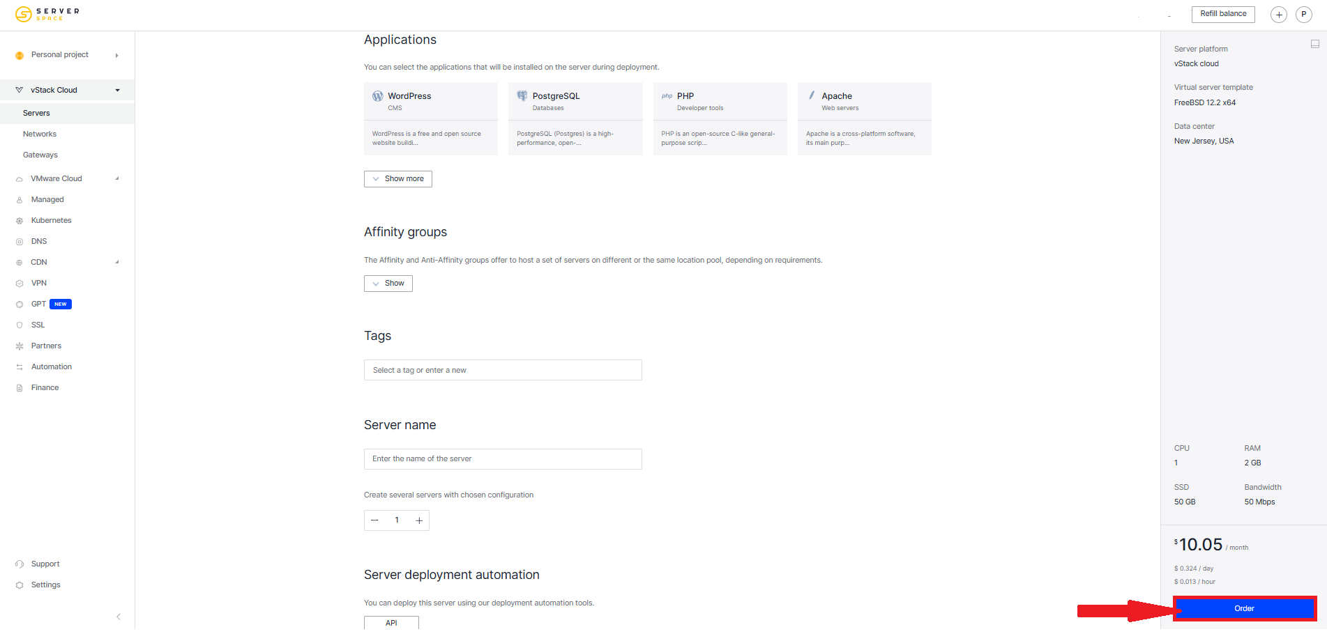 Server configuration vStack pt2